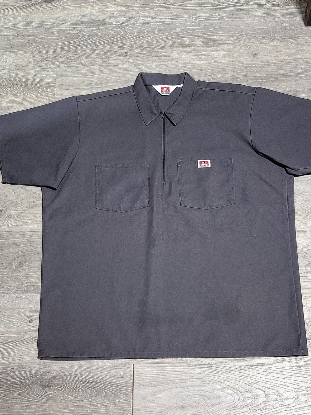 Ben Davis Charcoal Half-Zip Work Shirt